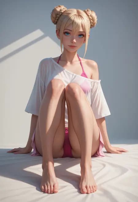 Moonlit sensual AI portrait